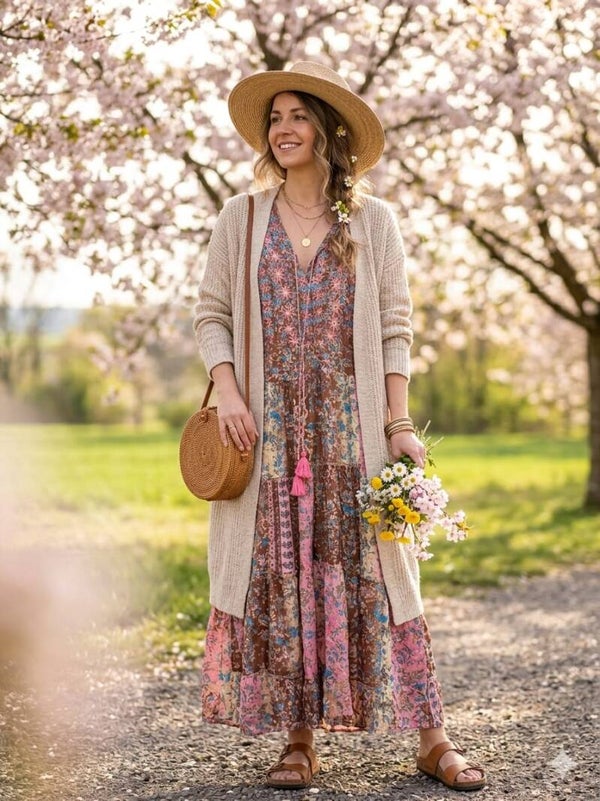 Boho Kleid Onesize 38-46