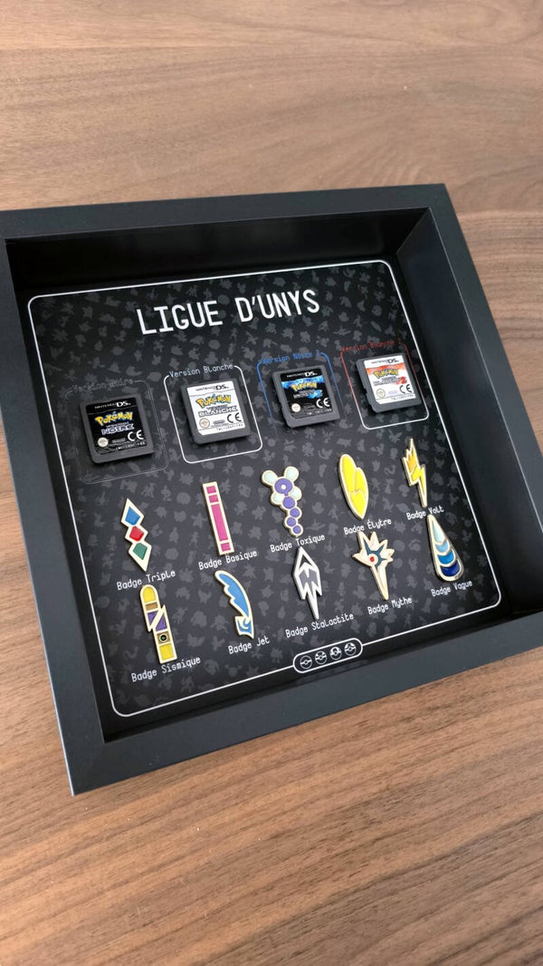 Cadre Pokémon Génération 5 avec Jeux et Badges