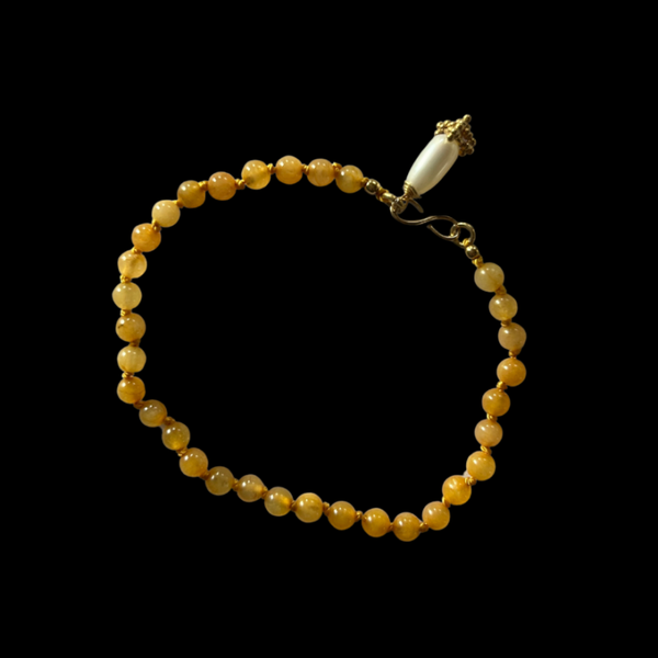 Jade armband met parel bedel