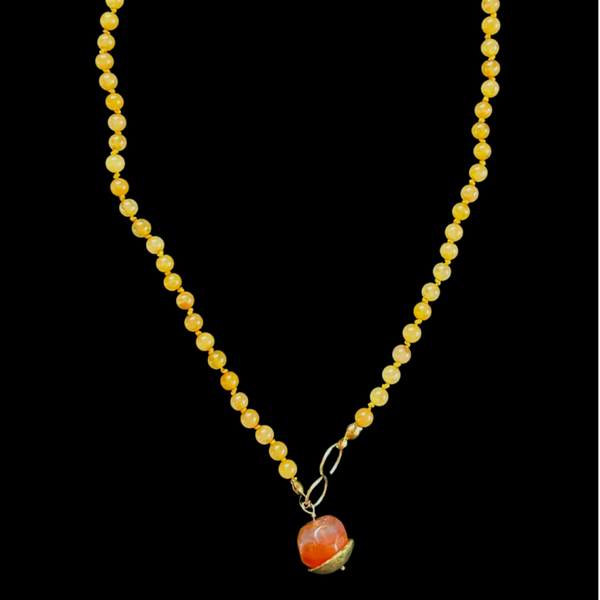 Ketting met jade en carneool