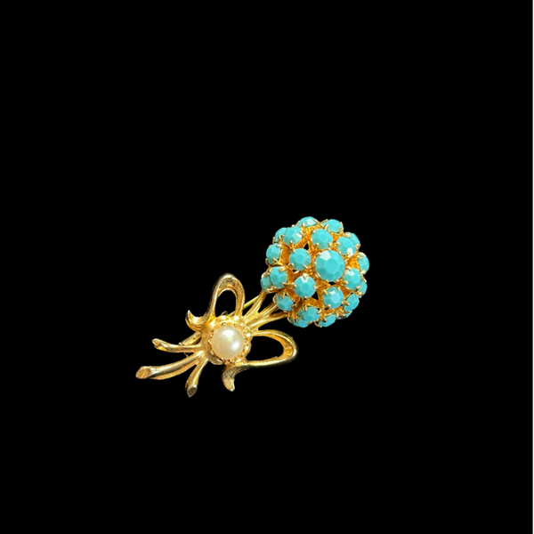 Blokvormige broche uit de jaren 60