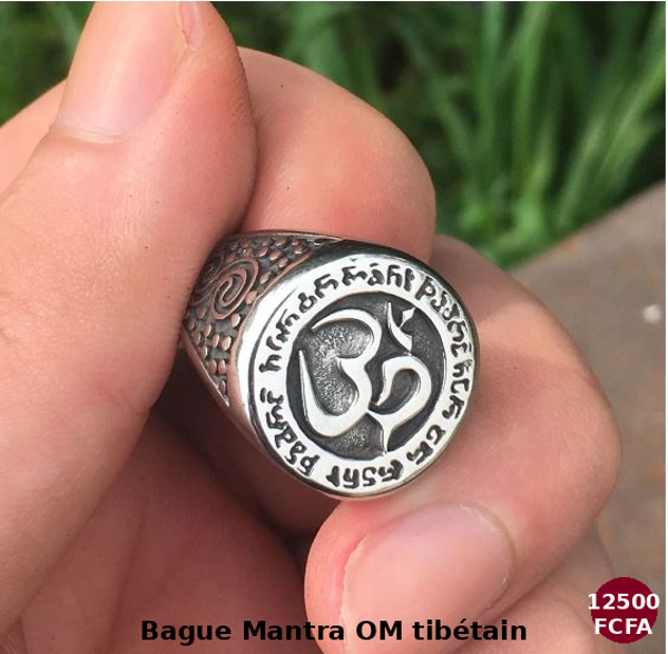 Bague Mantra OM tibétain