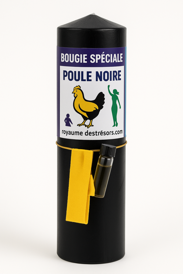 Grande Bougie Poule noire complète