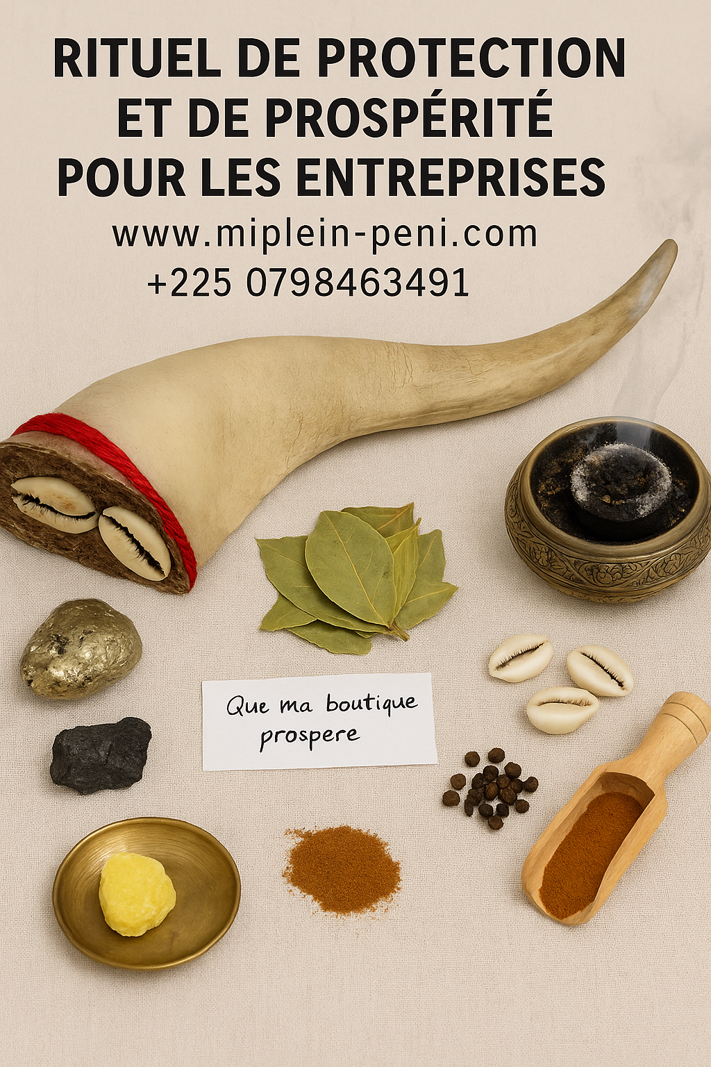 Rituel de Protection et de Prospérité pour les Entreprises avec la Corne Sacrée