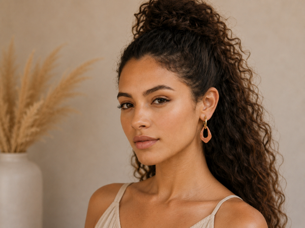 GOLDEN SAND - double look oorbellen