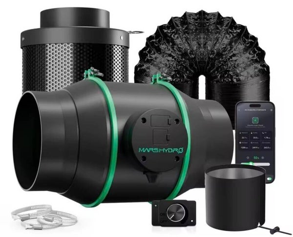 Mars Hydro 4' Zoll Smart Ifresh Inline-Lüfter mit Kohlefilter für Growzelt