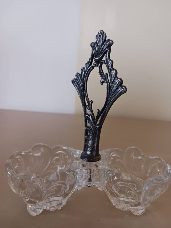 Salière en cristal de Sèvres .