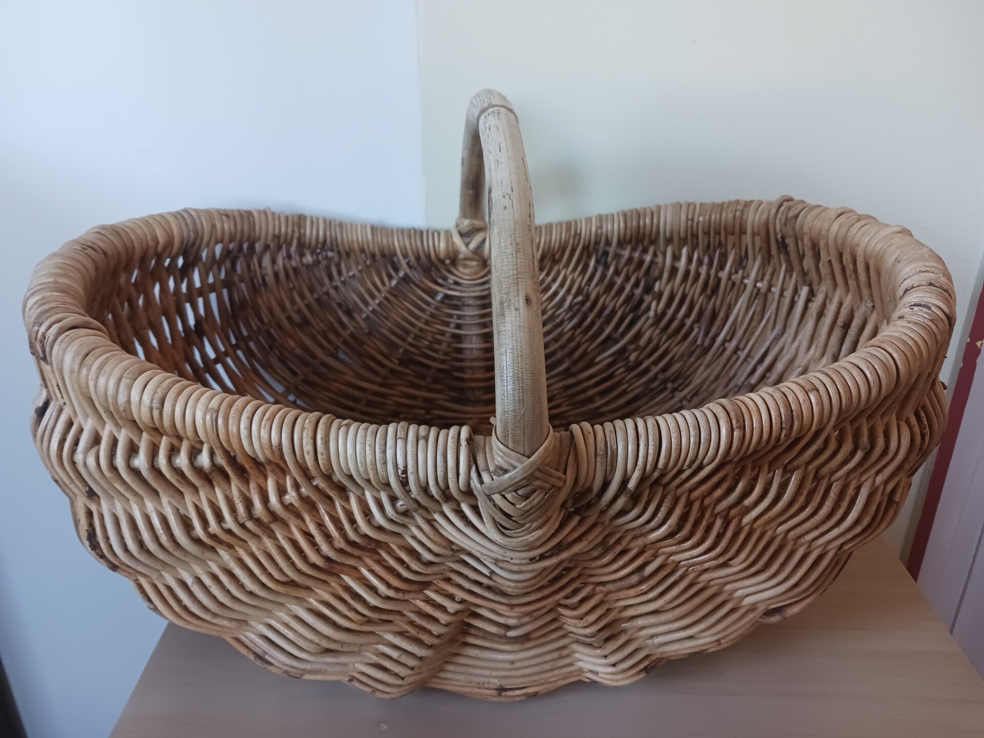 Panier vintage, en osier .