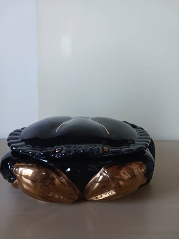 Crabe en céramique émaillée, M Caugant .