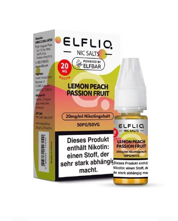 ELFLIQ - Lemon Peach Passion Fruit 10ml/20mg Nikotin