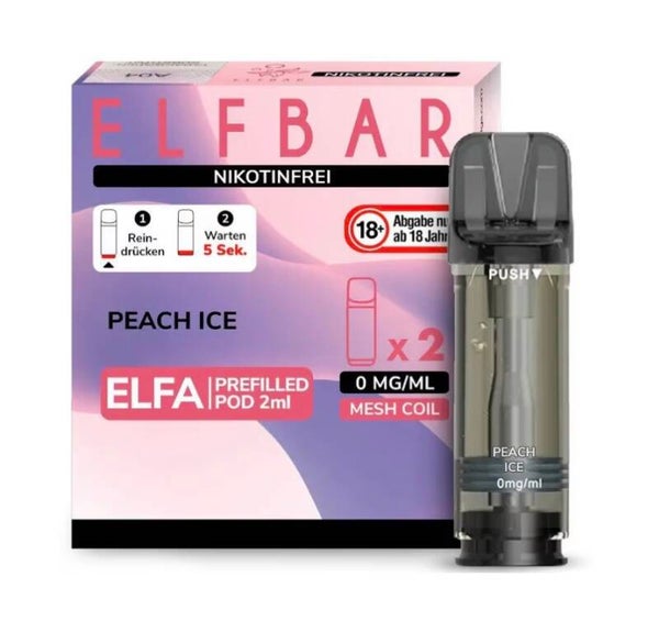 Elfbar Elfa Pod - Peach Ice Nikotinfrei
