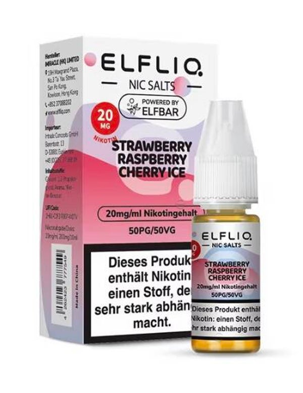 ELFLIQ - Strawberry - Raspberry - Cherry Ice 10ml/20mg Nikotin