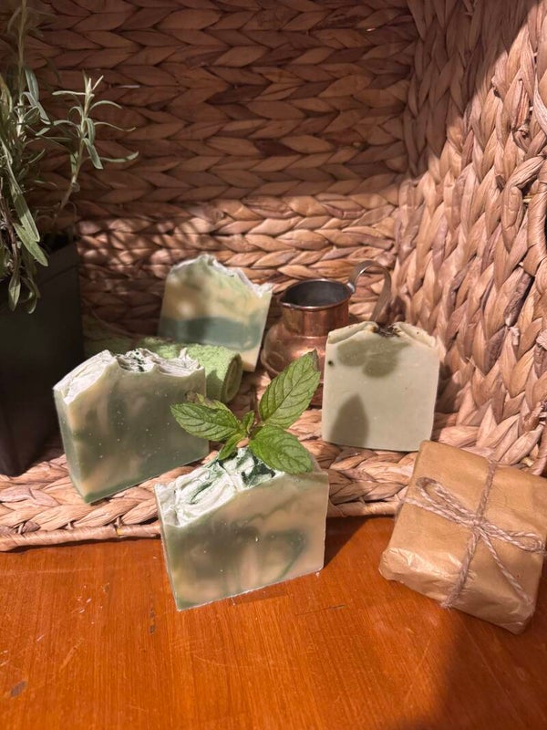 Aloe Vera-Spirulina Mint Soap and Mint Soap 5oz (141gr)