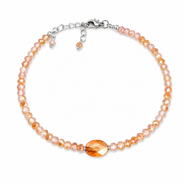 Enkelbandje roze/oranje EZ001