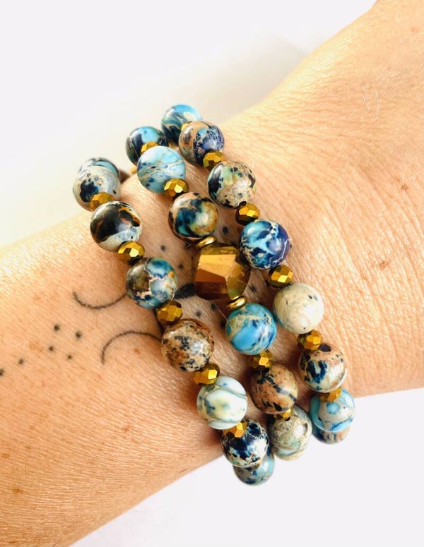 Armband/Ketting halfedelsteen Imperial Jasper AG002