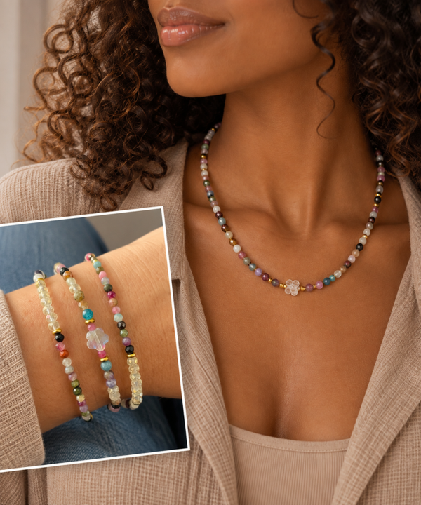 Ketting/Armband halfedelsteen KG006
