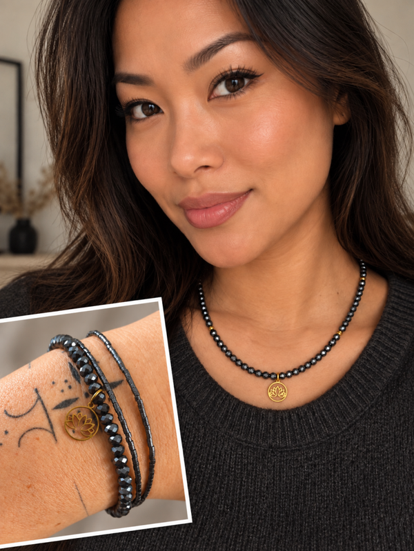 Ketting/Armband Antraciet KG009