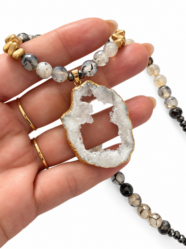 Ketting Halfedelsteen KG014
