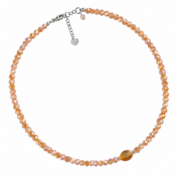 Ketting/Enkelbandje Roze&Orange KZ010