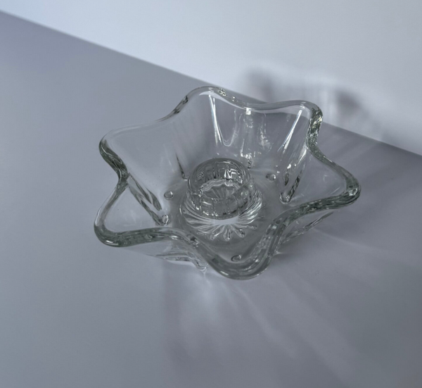 Clear Star Candle Holder Large