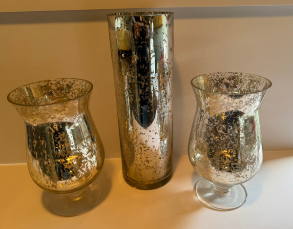 Silver Mercury Vases