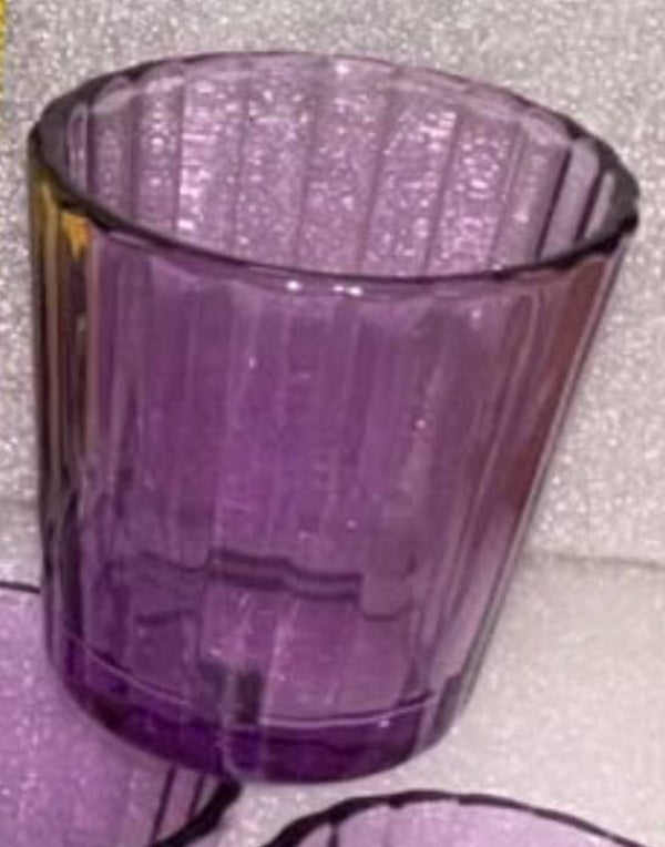 Purple Ribbed Standard Votive