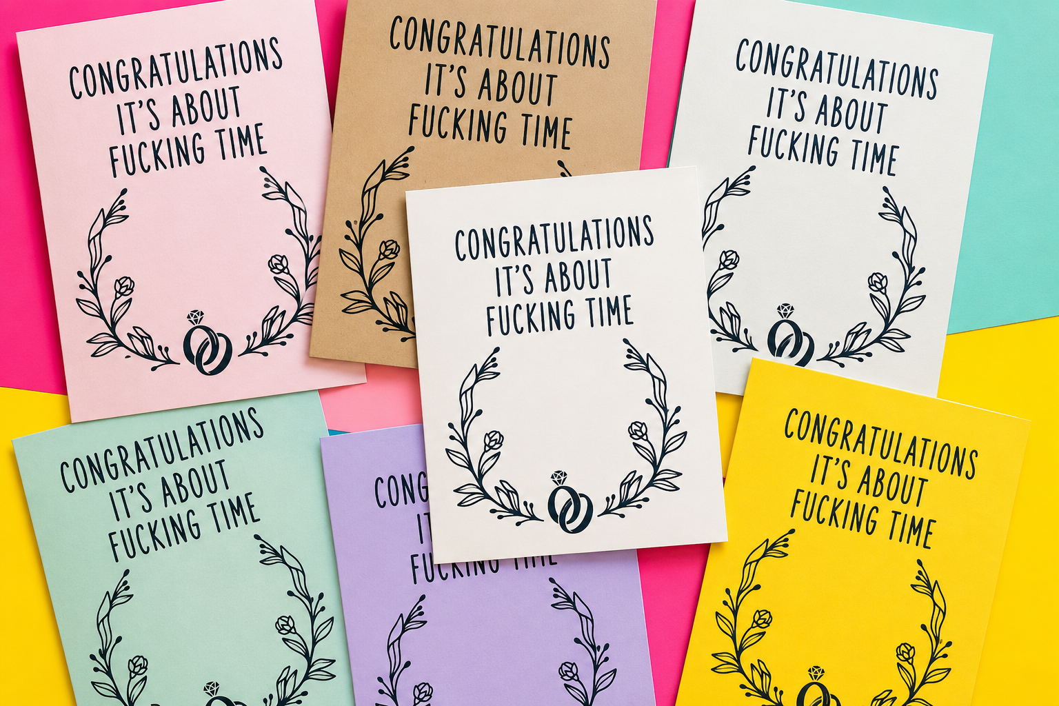 Congratulations its about fucking time