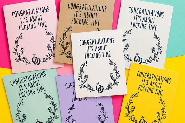 Congratulations its about fucking time