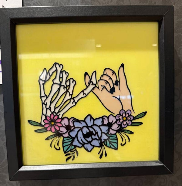 Flower Power – Middle Finger Framed Art