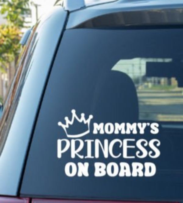 Mommys Princess on board car sticker