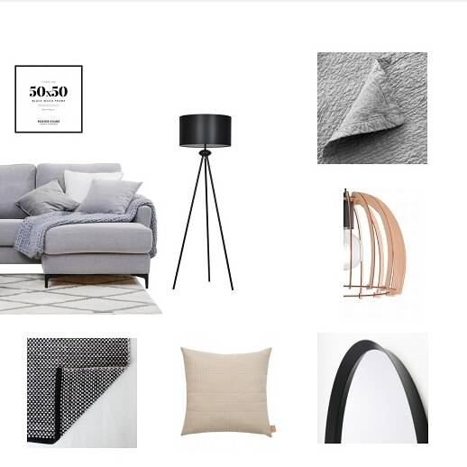 irtokalustesuunnitelman moodboard