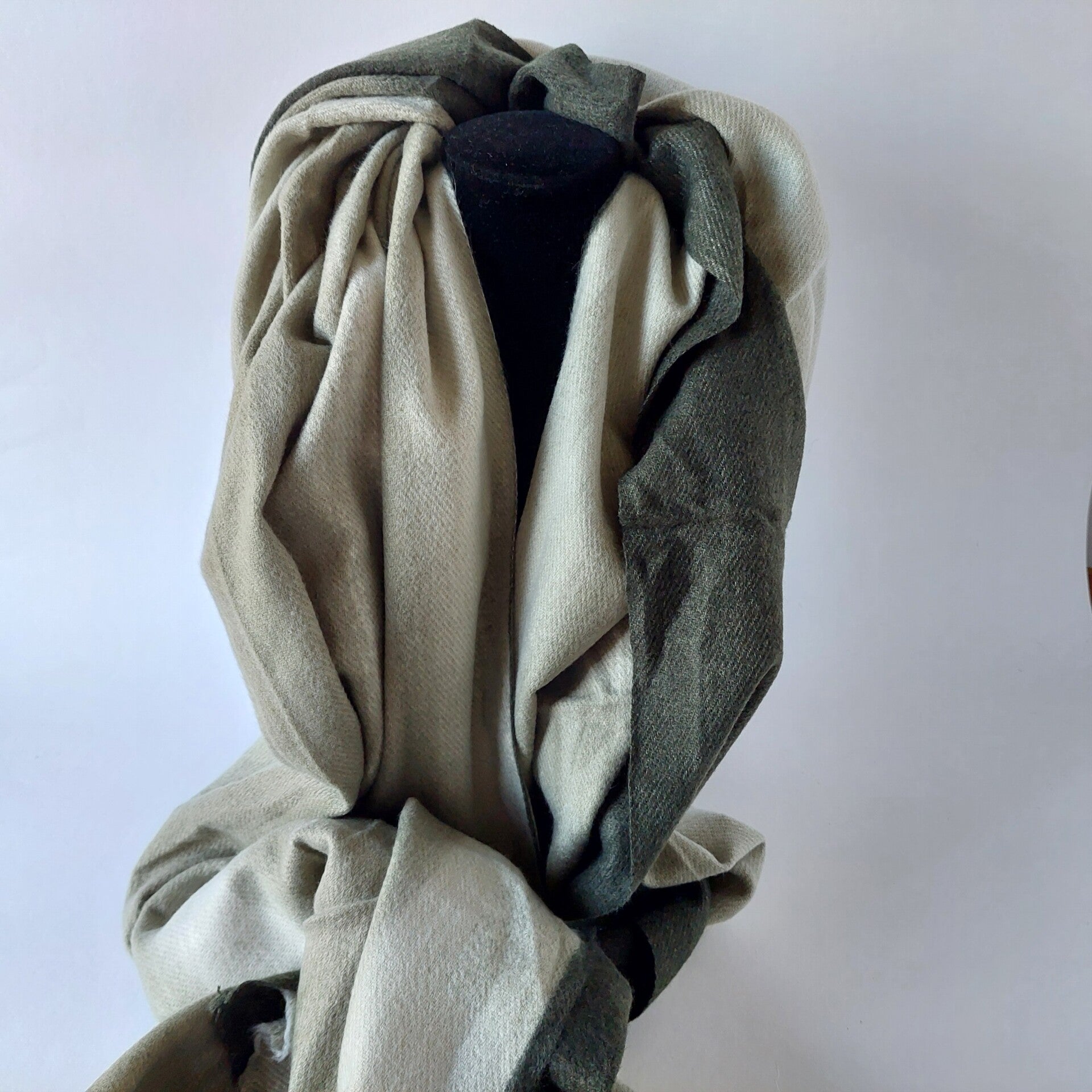 luxe viscose-wol wintersjaal in groentinten van licht tot donker – superkwaliteit - grote collectie