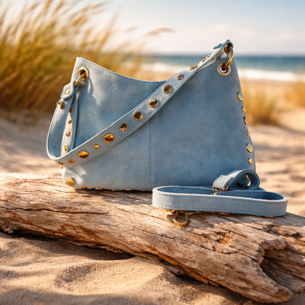 suede look crossbody tas dames blauw - compacte schoudertas met verstelbare band - luxe uitstraling everyday handtas - stijlvol en praktisch design