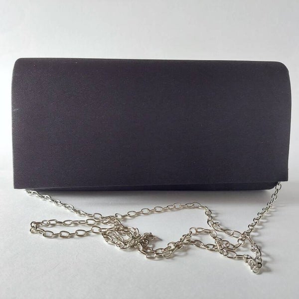 zwarte satijnen clutch – luxe avondtas | grootste clutch collectie online