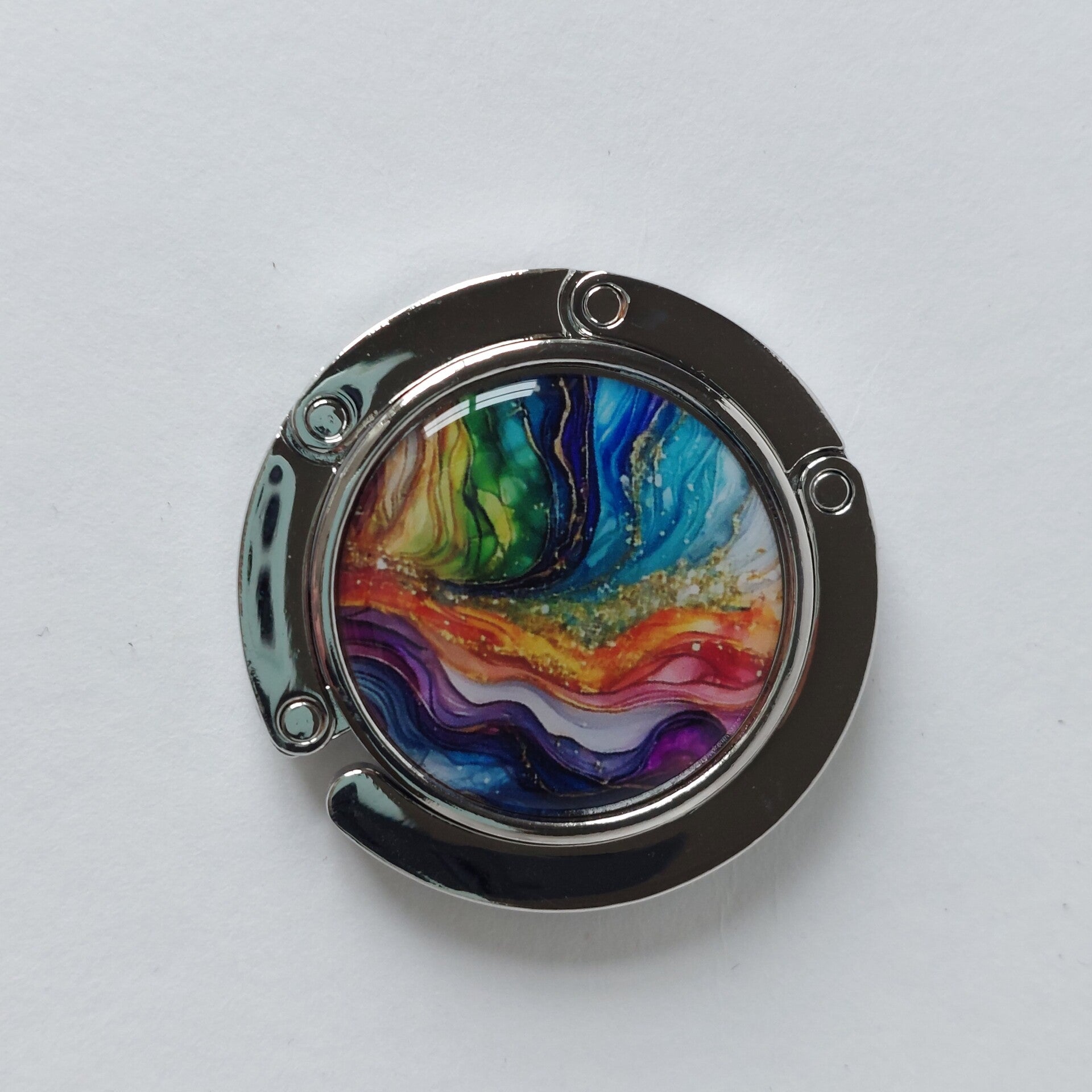 tafel tashaak voor handtas – handige tas hanger – tas niet op de grond – compact en oprolbaar