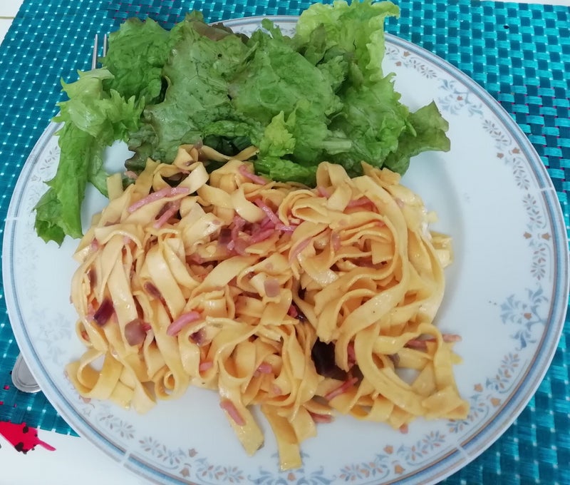 Tagliatelle à la carbonara