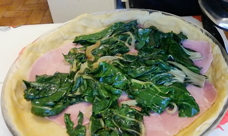 Blettes sur tranche de jambon