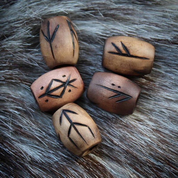 Iso puuhelmi Ø 8mm, Noaidi Dreads