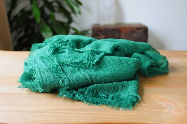 Huivi puuvilla, vihreä