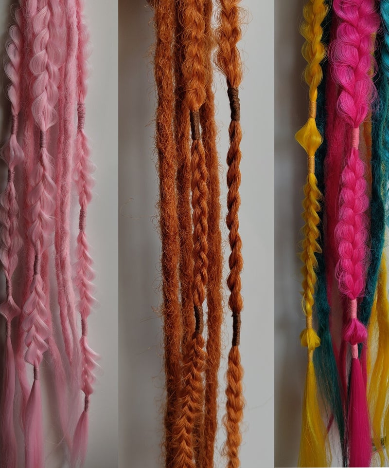 Aksenttisetti tai letitettävät kuituhiukset