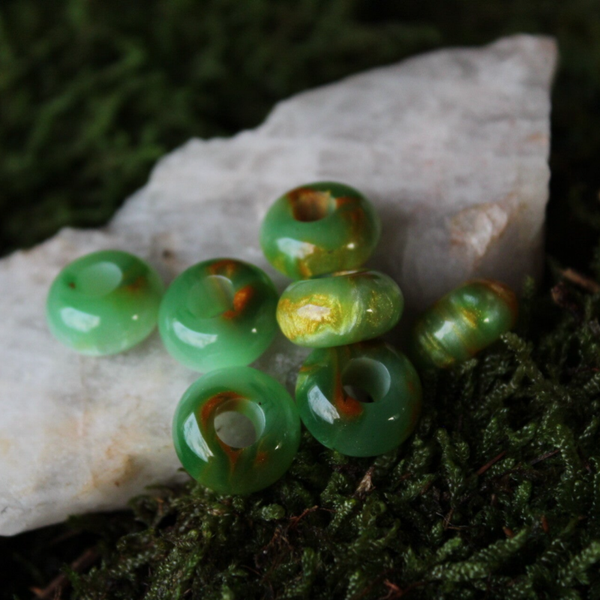 Akryylihelmi rondelli Ø 4mm, vihreä