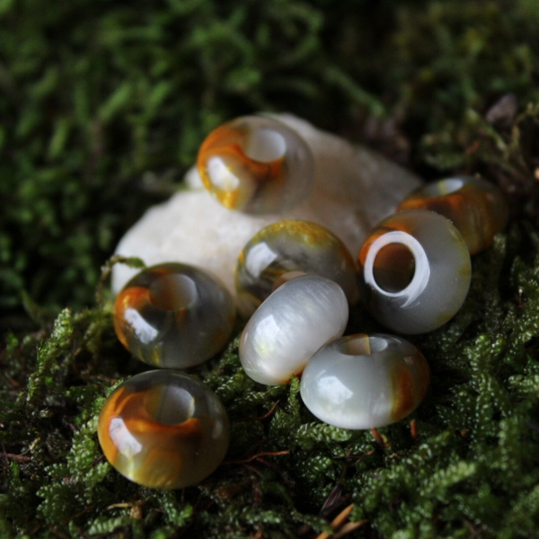 Akryylihelmi rondelli Ø 4mm, harmaa