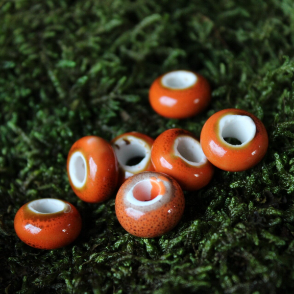 Keraaminen helmi Ø 5mm, oranssi