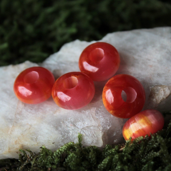 Akryylihelmi rondelli Ø 4mm, punainen