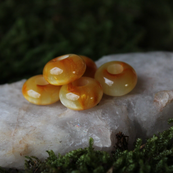 Akryylihelmi rondelli Ø 4mm, keltainen