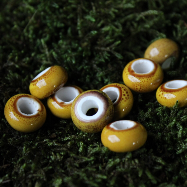 Keraaminen helmi Ø 5mm, keltainen