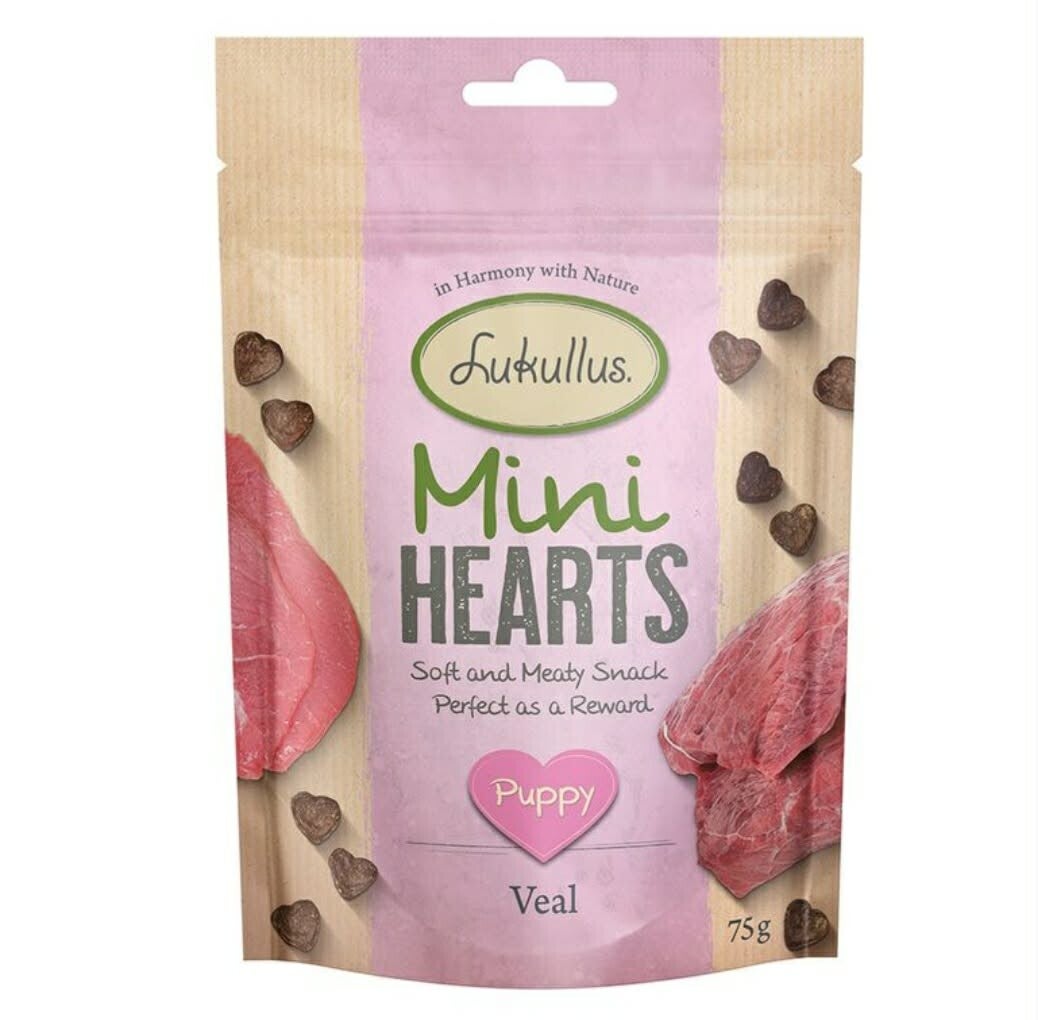 Lukullus Puppy « Mini Hearts » veau (sans céréales) pour chiot