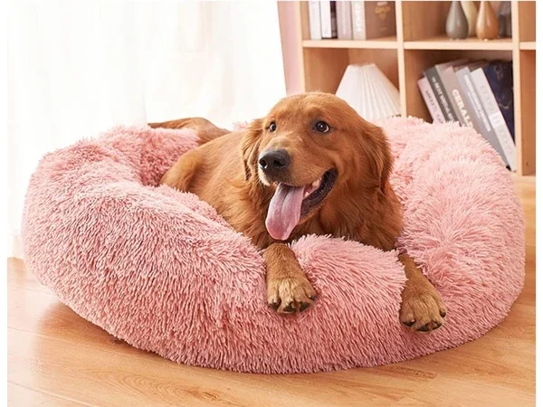 Lit de parc en peluche douce pour chiens  coussin canapé-lit 80 cm