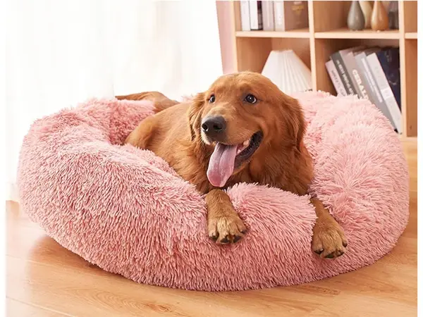 Lit de parc en peluche douce pour chiens  coussin canapé-lit 80 cm