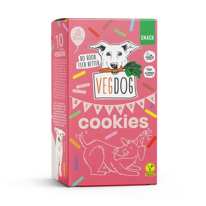Biscuits d'anniversaire VEGDOG 400 g édition limitée